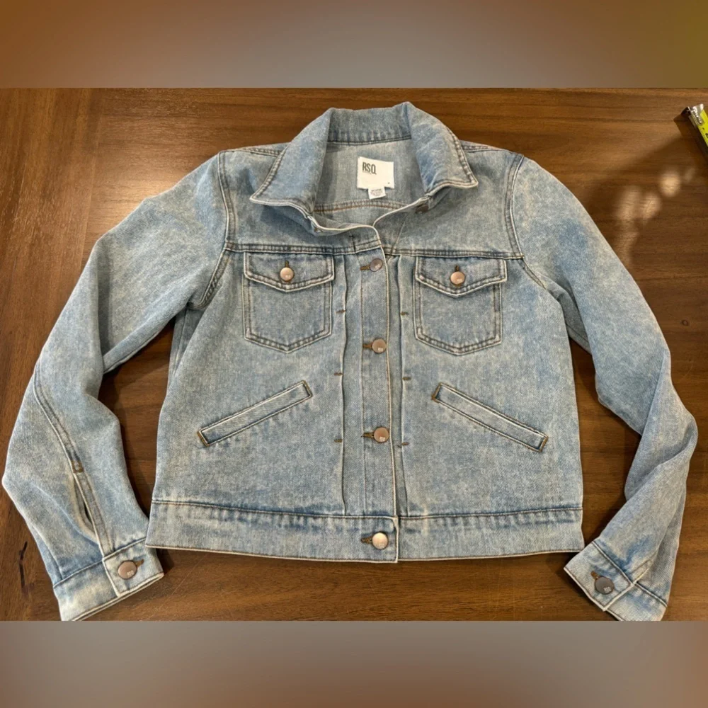 RSQ Collective Denim Jacket Size Medium - Picture 3 of 7